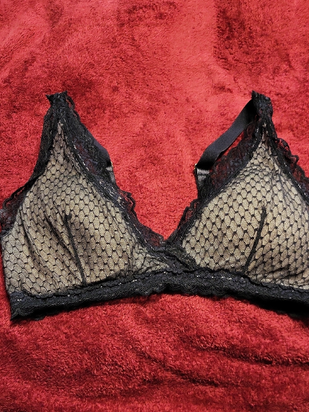 Sheer Black Lace Bralette - Women's Intimates